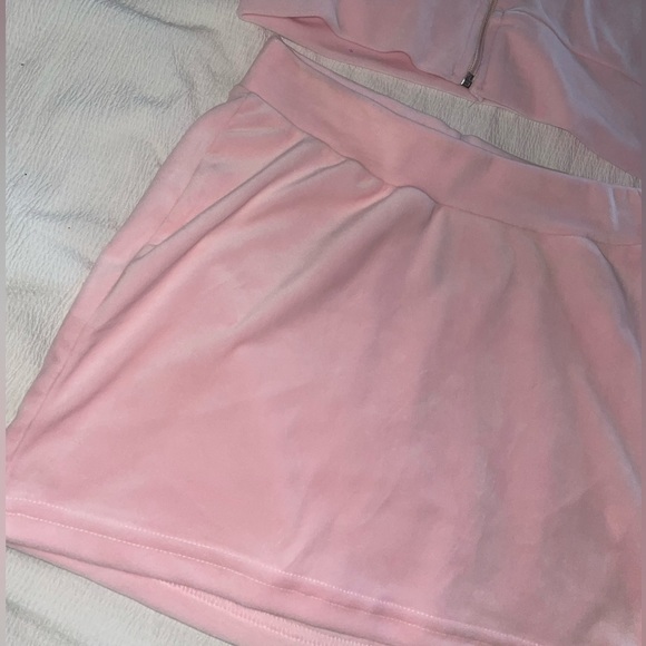 ☆ Y2K PRETTY LITTLE THING (PLT) PINK VELOUR SET ☆ - Picture 4 of 5